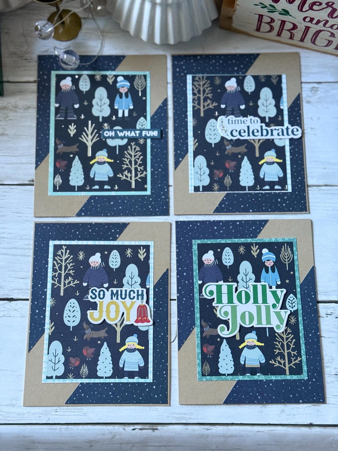 Handmade Card Set Handmade Christmas Card Set, Christmas Card Envelope Set, Gift Card ...