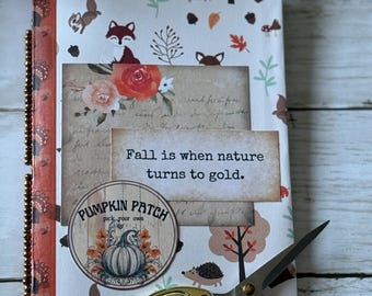 Carnet de scrapbooking automnal fait main – Souvenirs d'automne, Scrapbooking, Journal quotidien d'octobre