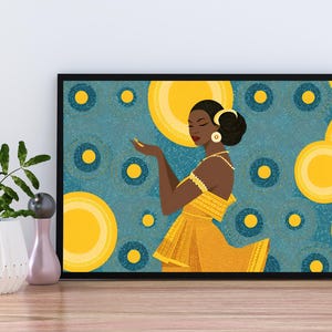 Spiritual artwork African goddess art Afrocentric home decor black goddess decor black woman art black art African spirituality