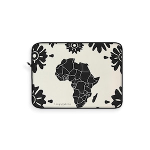 Afro Bloom Laptop Tasche | Stilvolles afrikanisches Kartendesign & maximaler Schutz