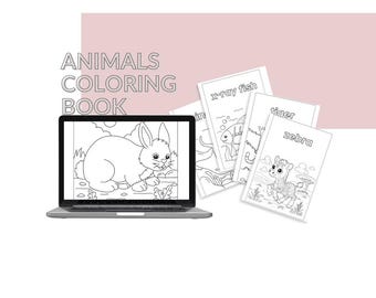 Animal Coloring Pages | Cute Animals Printable Coloring Book | Kids Activity Download