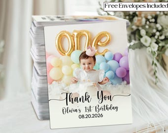Custom Baby Birthday Photo Magnet Favor – 1st Birthday Thank You Keepsake – Sweet 16, Sweet 15, 21st, 30th, 40th, 50th Birthday Party Favors