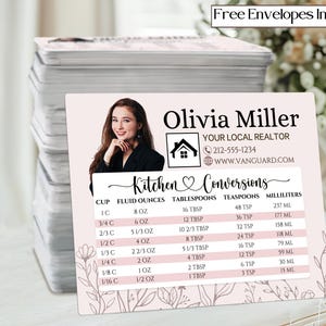 Custom Realtor Kitchen Conversion Magnet with Photo/Real Estate Marketing Gift/Client Giveaway/Logo Magnet for Farming Clients/Housewarming
