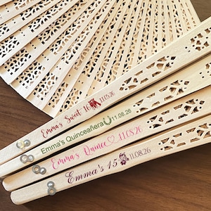 Mis Quince Años Fan Favor Bulk Quinceañera & Sweet 16 Birthday Favors Sweet 16 Sweet 15 Party Favors Personalized Bridesmaid Gifts for her