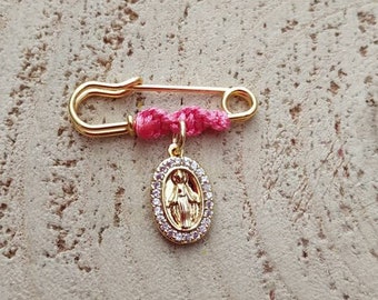 Virgin Mary of Guadalupe baby pin