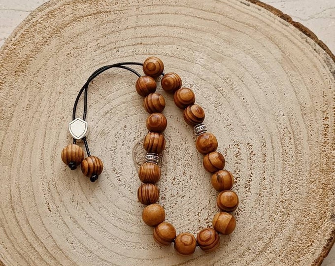 Greek wooden olive tree worry beads