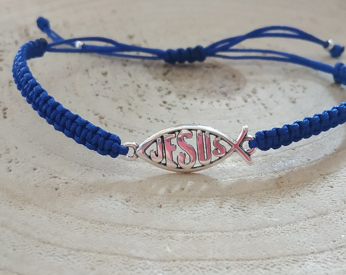 Jesus fish Christian bracelet