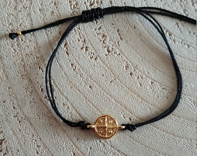 Round mini simple cross bracelet