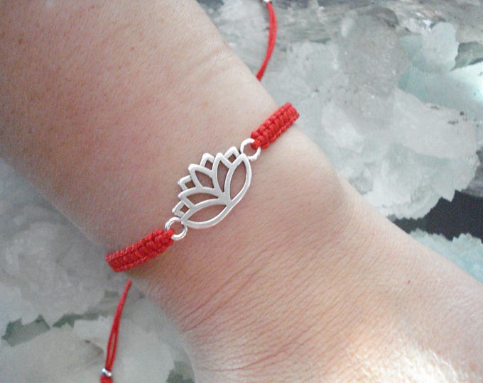 Lotus braided yoga bracelet