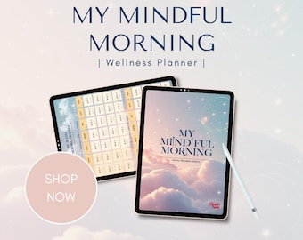 Mindful ochtenddagboek | Dagplanner met gids | Zelfzorg in de ochtend | Afdrukbaar wellnessdagboek | Esthetische pdf | Digitale download