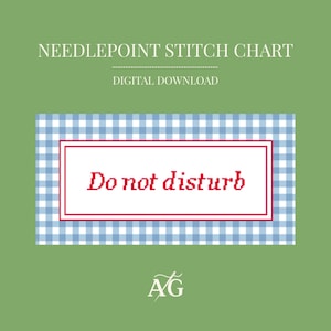 Bitte nicht stören Nadelspitze Digitale Anleitung, Nadelspitze & Kreuzstich Anleitung, Nadelspitze PDF Muster