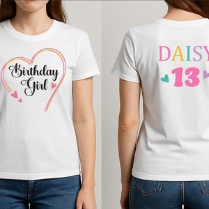 Personalised T Shirts, Birthday girl, Trendy Birthday T-shirt for Women & kids, Custom gift ideas, Pink Crown oversized t-shirt, Bangday