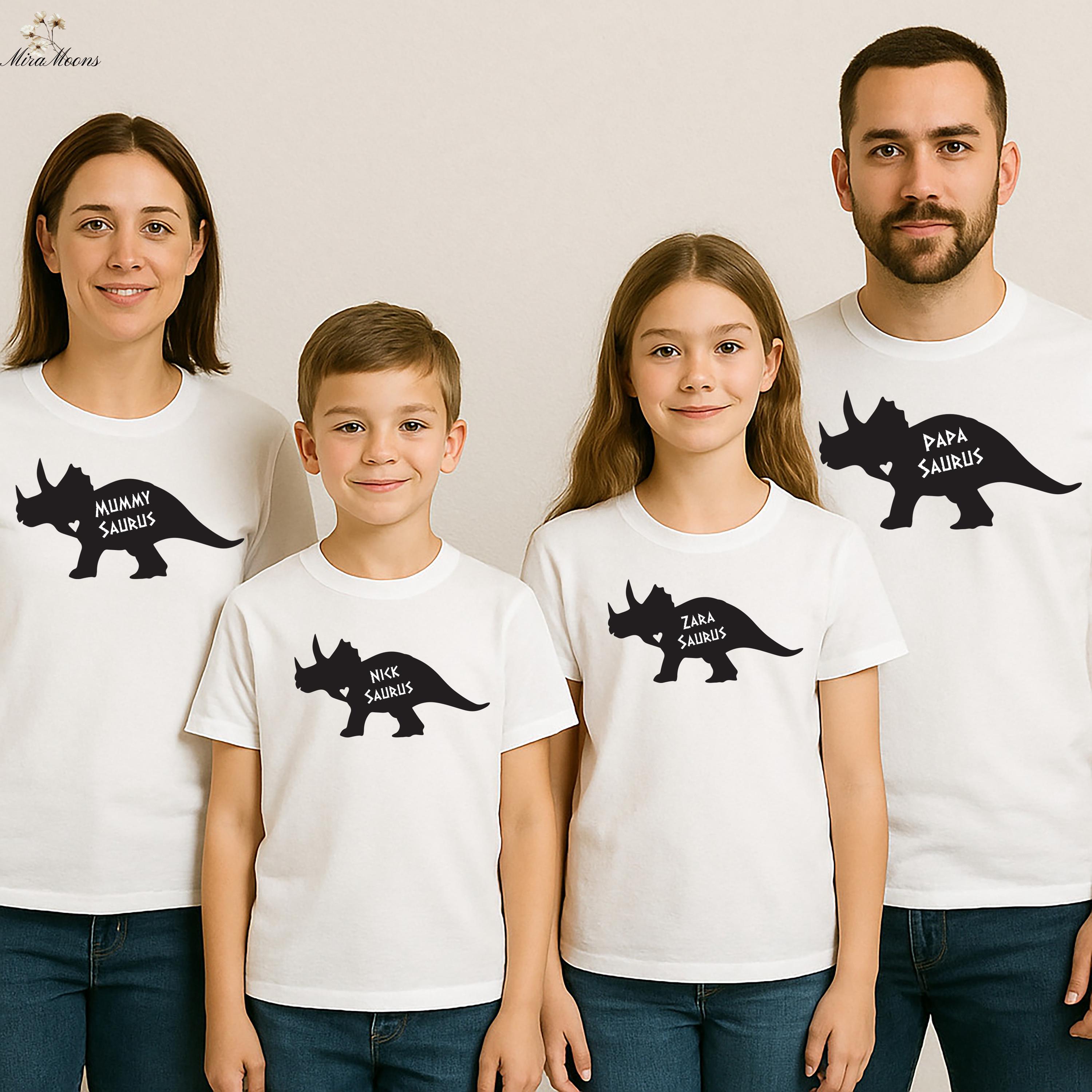 ダダ様 Mama Saurus Dada Saurus T-shirt ,family Matching Dinosaur Tshirts