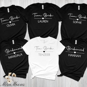 Personalised Hen Party T Shirts, Team Bride TShirt, Hen Party Shirt, Hen Do, Bachelorette Party Shirt, Bachelorette Shirt, wafa