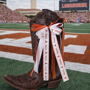 College Boot Bows. Can be customized. Sold in a set of 2