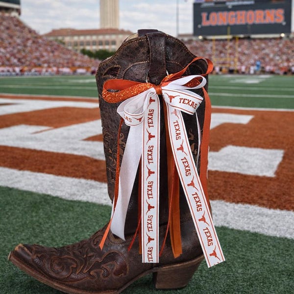 College Boot Bows. Can be customized. Sold in a set of 2
