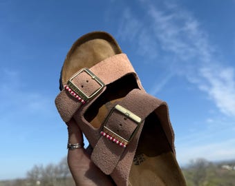 Valentine Beaded Sandal Rings: Boho Birkenstock Shoe Accessories - 2 rings