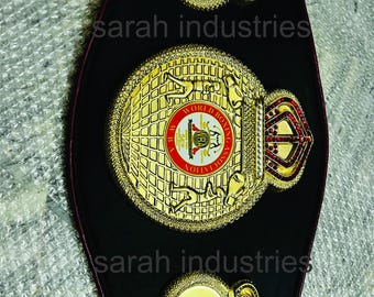 WBA World Boxing Championship Belt custom made adult size Leather Strap