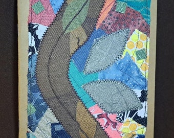 Journal de collage fait main recyclé, cahier de collage recyclé, sentier errant