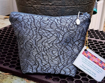 Sacs en tissu automobile vintage recyclé, sacs en tissu automobile vintage recyclé, réutilisation de tissus, trousse à cosmétiques, trousse à maquillage