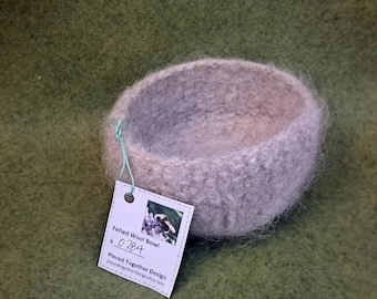 Bol en laine feutrée fait maison, Rangement, Bol en laine fait maison, Bol en laine feutrée fait main, Bol en laine fait main