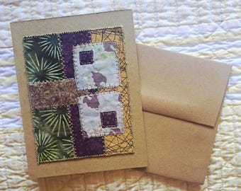 Carte matelassée, motif abstrait