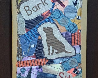 Journal de collage recyclé fait main, cahier de collage recyclé, écorce