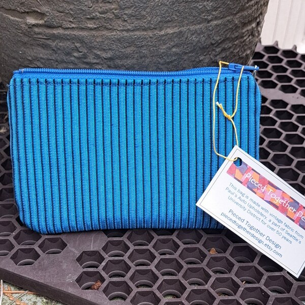 Bags Made from Recycled Vintage Auto Upholstery, Bags from Repurposed Vintage Auto Fabric, Fabric Reuse, Eyeglass Case