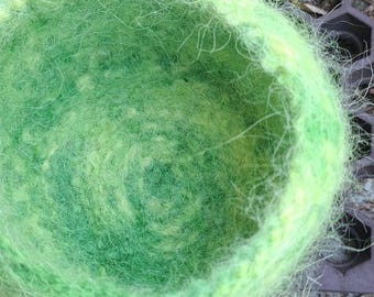 Bol en laine feutrée fait maison, Rangement, Bol en laine fait maison, Bol en laine feutrée fait main, Bol en laine fait main