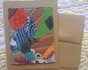 Carte matelassée, motif abstrait