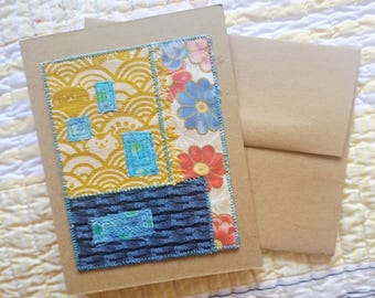 Carte matelassée, motif abstrait