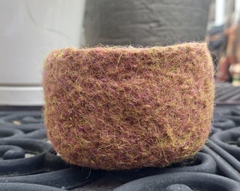 Homemade Felted Wool Bowl, Storage, Homemade Wool Bowl, Handmade Felted Bowl, Handmade Wool Bowl, Wool Llama Blend