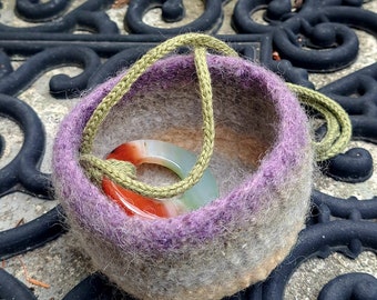 Homemade Felted Wool Bowl, Storage, Homemade Wool Bowl, Handmade Felted Bowl, Handmade Wool Bowl