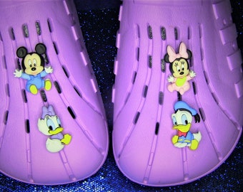 Disney Baby Mickey Mouse, Minnie Mouse, Donald Duck and Daisy Duck Charms for Croc Shoes