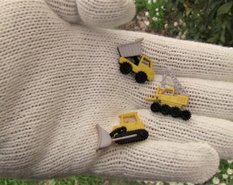 Construction Trucks Croc Shoe Charms Set