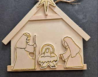 Wood Nativity Craft Kit
