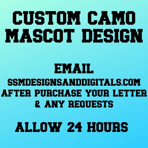Custom Camo Word Design