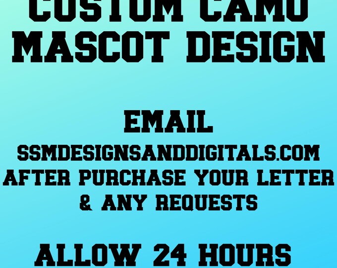 Custom Camo Word Design
