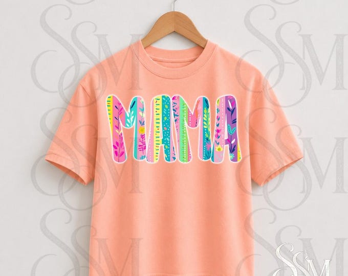 Floral Mama PNG Sublimation Design (Digital Download)