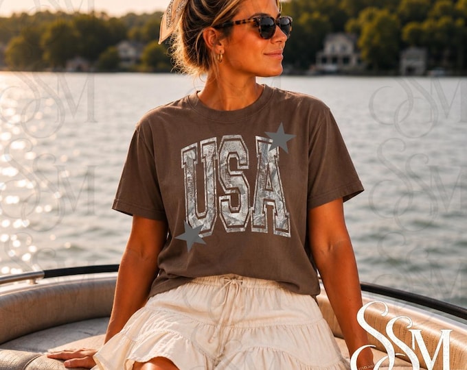 USA Camo Graphic T-Shirt (PNG Digital Download)