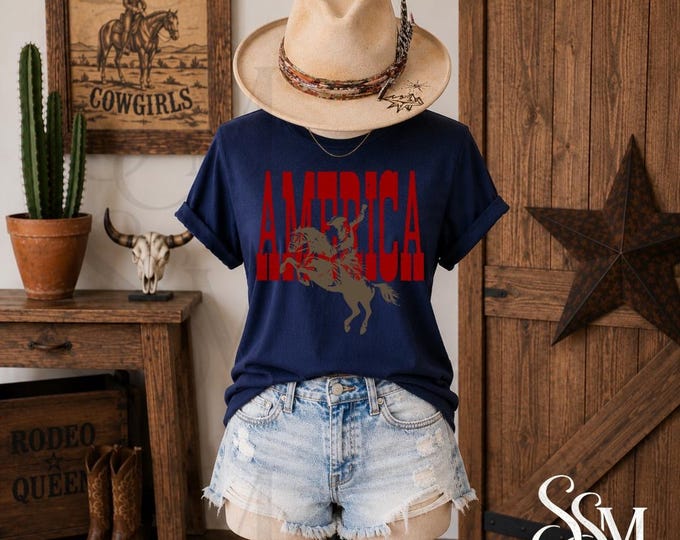 America Rodeo Graphic T-Shirt (PNG Digital Download)