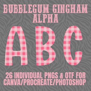 Bubblegum Gingham Alpha + OTF