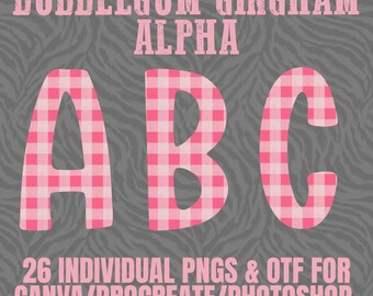 Bubblegum Gingham Alpha + OTF