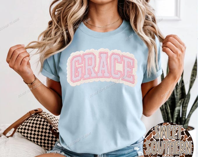 Seersucker "GRACE": Light Pink & Baby Blue