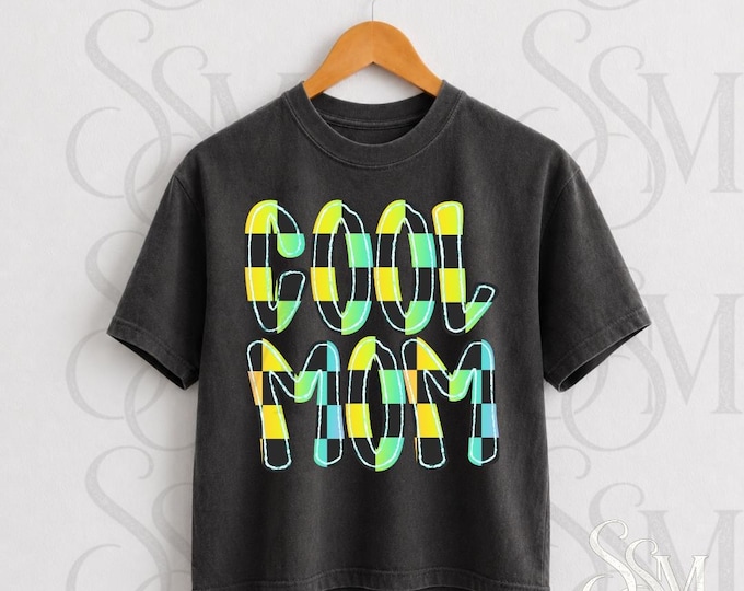 Mom T-Shirt: Retro Plaid Graphic Tee (PNG Digital Download)