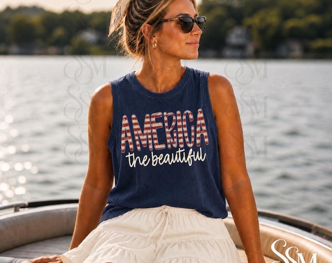 America The Patriotic Tank Top (PNG Digital Download)