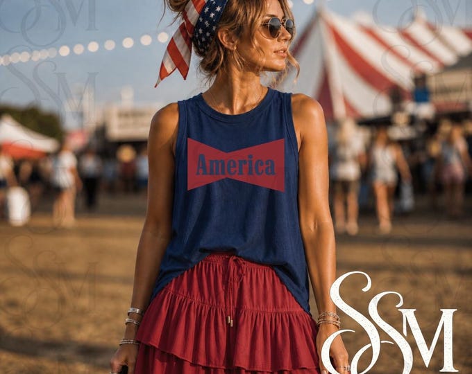 America Graphic Tank Top (PNG Digital Download)