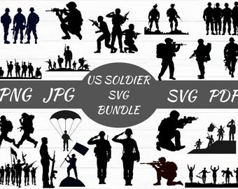 US Soldier SVG, Patriotic Military Cut Files (svg, png, jpg)