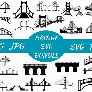 Bridge Svg Bundle,Bridge Cut File,Wooden Bridges Clipart,Bridge Silhouette,Vector,Png,Bridge Cricut,Instant Download.