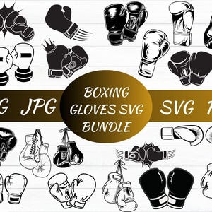 Boxing Gloves Svg Bundle, Boxing Gloves PNG, Boxing Svg, Boxer Clipart, Boxing Gloves Cricut, Boxing Gloves Silhouette, Instant Download